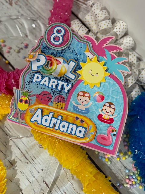 Pool Party Cake Topper